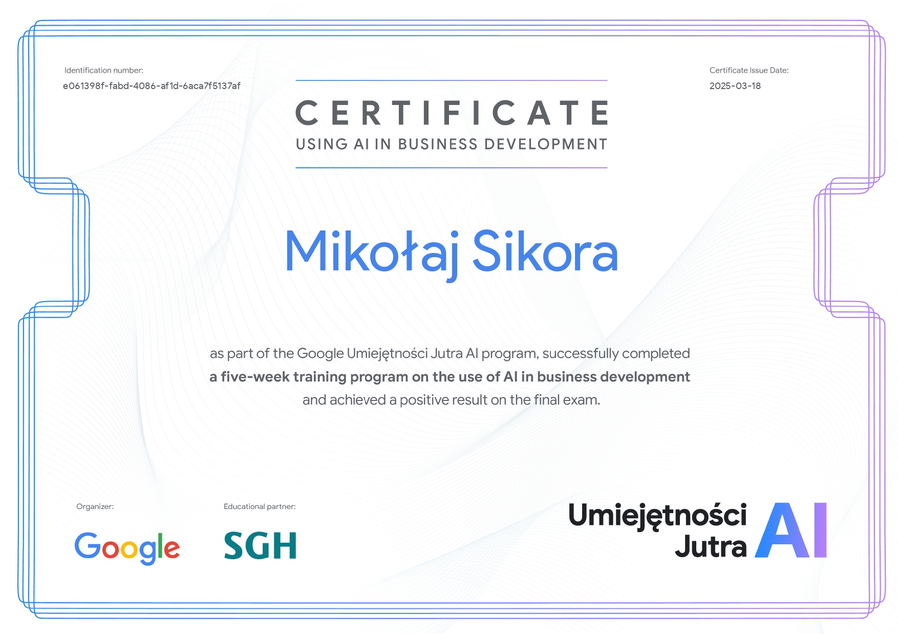 Google × SGH — Using AI in Business Development