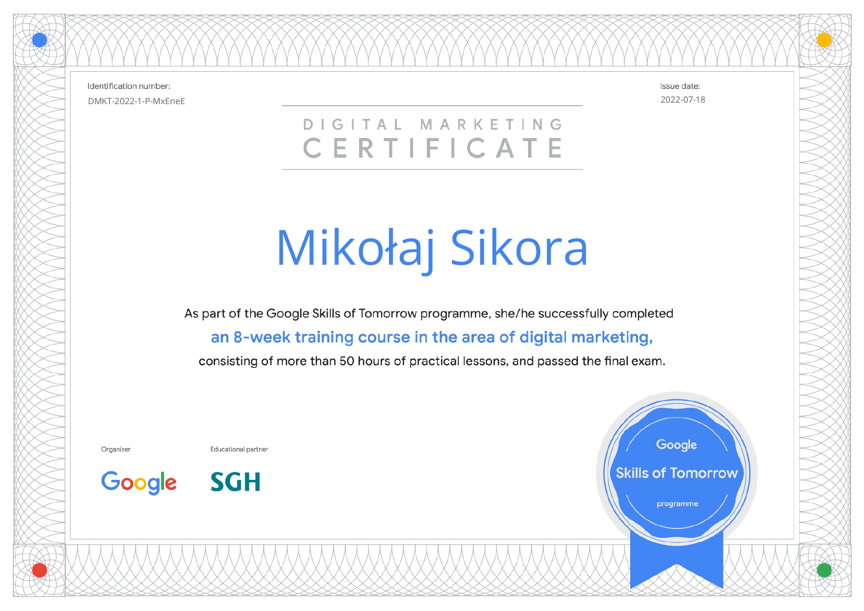 Google × SGH — Digital Marketing Certificate